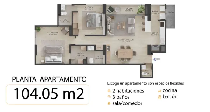 Plano 41m²